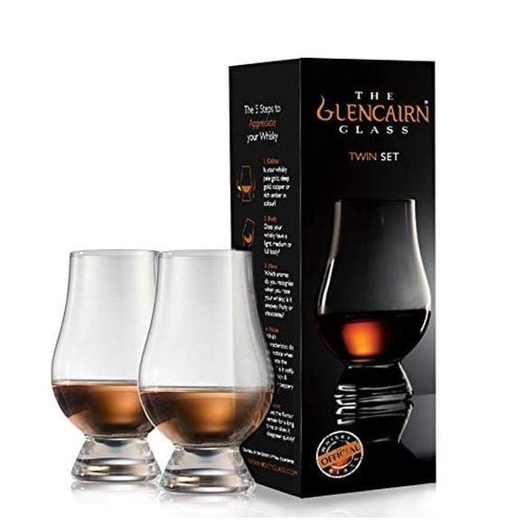 Vaso de whisky Glencairn, set de 2 en caja de regalo gemela