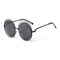 thumbnail image 1 of Gafas de Sol Redondas Vintage Dollger con Doble Círculo en Metal Negro, 1 of 6