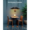 thumbnail image 4 of VEVOR Chauffage de Patio Suspendu, Chauffage Infrarouge d'Appoint Électrique 1500 W, Protection IP34 avec Cordon de Traction de 23,6 Po et Chaîne Réglable, 4 of 9