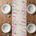 thumbnail image 6 of Bunny Easter Table Runner - 70 Inch Long, Kitchen Dining Table Runner Dresser Scarves, Pink Blue Eggs Tulips Floral Rabbit Rustic Farmhouse Decor for Coffee Tables Wedding Party Banquet, 6 of 8