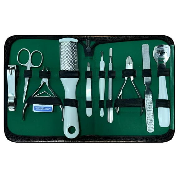 Portable Manicure and Pedicure Nail Clippers Set 11 in 1 - Stainless Steel