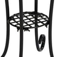 thumbnail image 6 of Teal Island Designs Modern Black Round Outdoor Accent Side Table 14" Wide Blue Star Mosaic Tabletop for Front Porch Patio Home House, 6 of 8