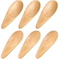 thumbnail image 1 of 6 cucharas de madera maciza para condimentos, mini cuchara de sal de madera con mango corto para hojas de té sueltas, granos de café, dulces, leche en polvo, especias, helado, color natural, 1 of 6