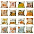 thumbnail image 2 of Yidarton Thanksgiving Linen Pillowcase Thanksgiving Pumpkin Series Square Cushion Cover Living Room Pillow Case, 2 of 5