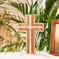 thumbnail image 4 of Cruz de Pared de Madera OKSQW 28x19 cm Decoración Rústica Vintage, 4 of 7