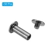 thumbnail image 3 of Uxcell 50 Sets Chicago Screws, M5x14mm Nickel Plated Chicago Screw Phillips Binding Post Screw Rivets for Leather, Black, 3 of 6