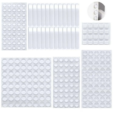 VEGCOO 258-Piece Self-Adhesive Silicone Bumper Pads, Multi-Size Noise Dampening Pads for Doors, Furniture, and Cabinets (Transparent)