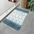 thumbnail image 6 of Bathroom Rugs 20x31 inch Black Boho Bath Mat Non-Slip Geometric Moroccan Farmhouse Bath Rug Soft Velvet Machine Washable Bathroom Mats for Tub Sink Shower, 6 of 6