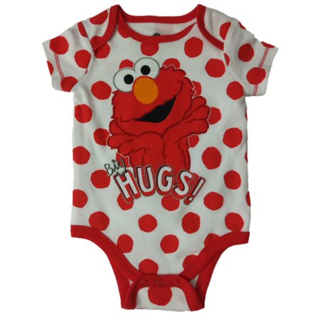 Infant Girls Sesame Street Elmo Big Hugs Single Outfit Polka Dot Baby
