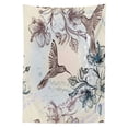 thumbnail image 3 of Ambesonne Nature Tablecloth Rectangular Table Cover, Birds Hibiscus Flowers, 60"x84", Teal Brown, 3 of 4