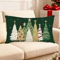 thumbnail image 3 of Christmas Throw Pillow Covers, 12''x20'' Christmas Tree Print Soft Linen Pillow Cases for Christmas Winter Holiday Sofa Bed Decor, 3 of 6