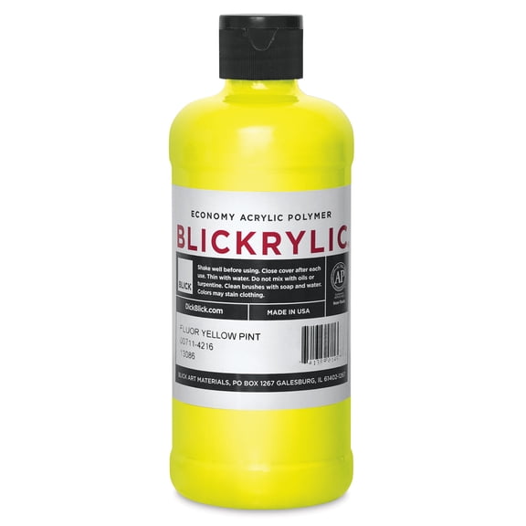 Blickrylic Student Acrylics - Fluorescent Yellow, Pint
