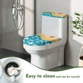 thumbnail image 5 of HELLHERO Beach Starfish Adjustable Polyester Fabric Bathroom Toilet Lid Cover Set Universal Toilet Lid Seat Cover Set & Stretch Fit for Hotel Home, 5 of 6