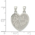 thumbnail image 4 of Auriga Fine Jewelry 925 Sterling Silver Best Friends Break Apart Heart Pendant for Women, 4 of 6