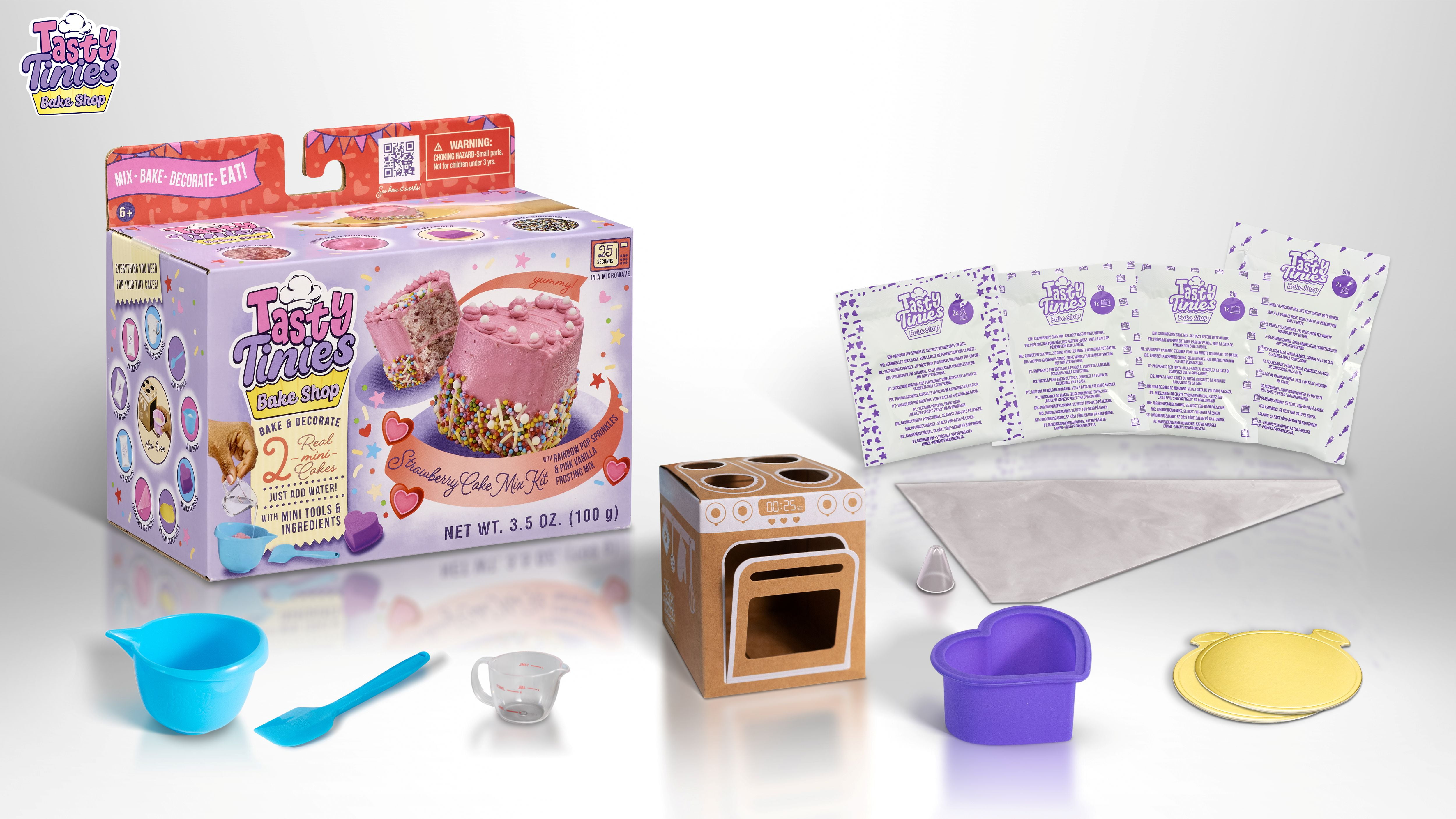 Tasty Tinies Bake Shop Strawberry Flavoured Cake Mix Kit