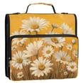 thumbnail image 3 of ALAZA Zipper Binder Bag Daisy Floral 3 Ring File Folder Binder Organizer Bag, 3 of 8