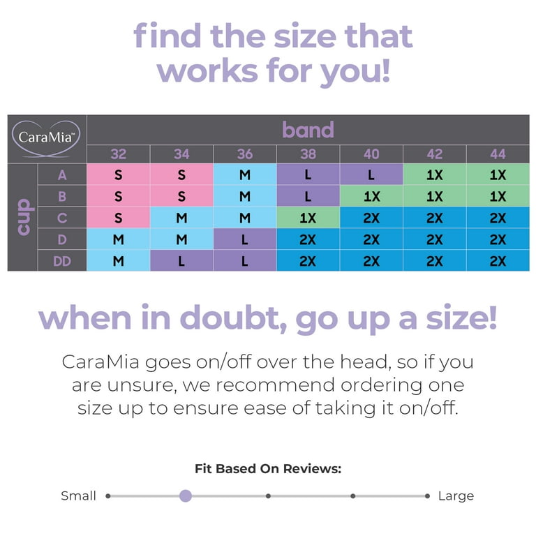 Cara mia bra size chart deals