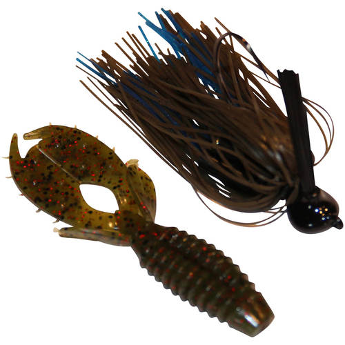 Blitz Lures Blitz Spyder Jig, HoleInOne Skirt with Rattles Blue Watermelon