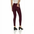 thumbnail image 4 of ZayWay Women's Stretch Ponte Pants with 5 Stylish Pockets - Perfect for Wear to Work - Dressy Leggings S-1000 Wine 1X-Large, 4 of 6