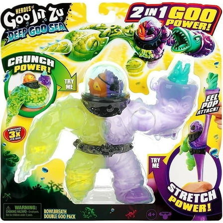 Moose Toys Heroes of Goo Jit Zu Deep Goo Sea Bowlbreath Action Figure with Accessories included
