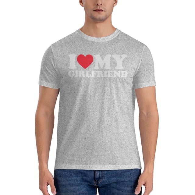 Amo a mi novia camisa I Heart My Girlfriend camisa GF camiseta esencial camiseta para hombre manga corta
