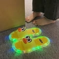 thumbnail image 2 of FINALGANG Womens Open Toe Single Band Slide Slippers With 3D Cartoon Decor Light-Up Sole For Indoor Outdoor Summer Daily Wear Yellow, 2 of 5