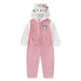 thumbnail image 2 of Hello Kitty Sanrio Cosplay Hooded Coverall with Ears and Bow (Girls), Sizes 3T-12, 2 of 8