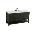 thumbnail image 6 of Elegant Kitchen and Bath 60 inch Single Bathroom Vanity in Mocha Brown, 6 of 10