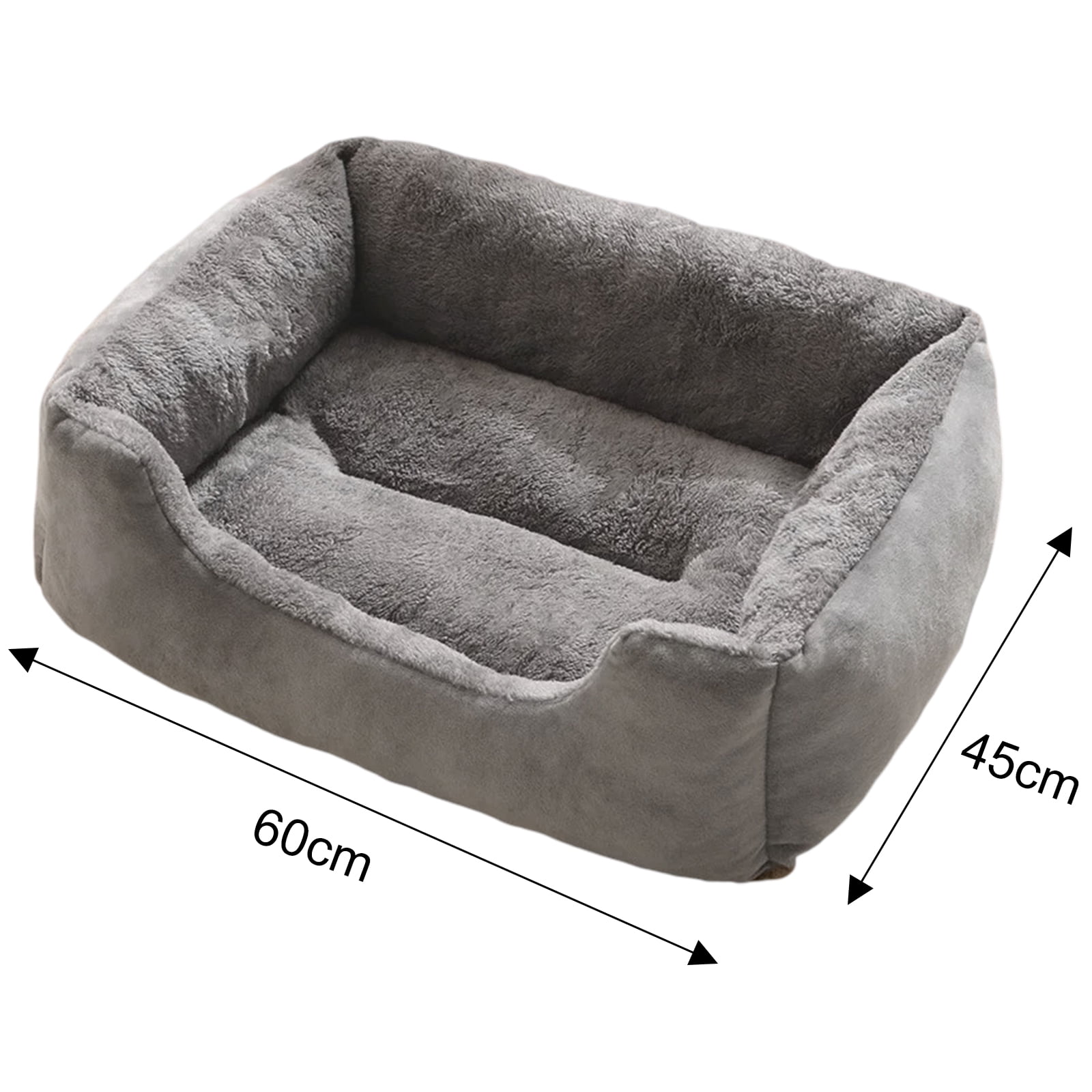 Dog Bed for Large Medium Small Dogs, Rectangle Washable Sleeping Orthopedic Pet Sofa Bed, Soft Calming Cat/Puppy Beds for Indoor Cats