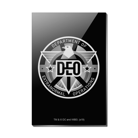 Supergirl TV Series DEO Department of Extranormal Operations Emblem Rectangle Acrylic Fridge Refrigerator Magnet