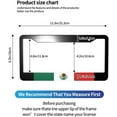 thumbnail image 4 of Mexican Flag License Plate Frames Flag Decoration Car Tags Black Aluminum Metal License Plate Covers  Mexican Flag License Plate Holders for Men and Women 2 Holes with Screw Nut（2Pcs）, 4 of 14