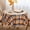 Orange and Blue Plaid, variant on Fall Plaid Waterproof Tablecloth \u2013 Orange, Blue & White Check Pattern \u2013 Thanksgiving Harvest Table Cover, Stain-Resistant & Durable, W60 x L120 in