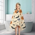 thumbnail image 6 of Vintage Halloween Icons Pattern Hooded Bath Towel，50"x30" for Ages 3 To 12 Kids, Quick Dry Lightweight Soft Microfiber Hood Beach Towel Cover Up for Kids, 6 of 7