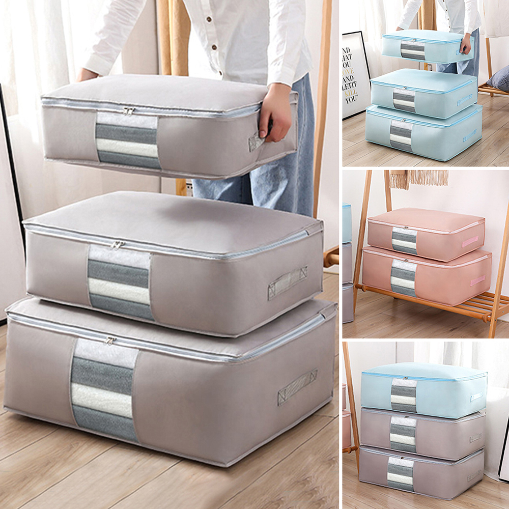 CUH Closet Organizers Foldable Storage Bags Large Clear Organizer Bag