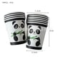 thumbnail image 3 of Suministros de fiesta de cumpleaños de panda blanco, cubiertos desechables, platos de papel, vasos de papel, toallas, mantel, globos, nuevo, 3 of 4