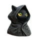 thumbnail image 1 of Figura de gato gótico con capucha, adorno coleccionable, estatua decorativa creativa de resina Ojos amarillos, 1 of 9