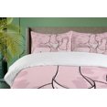 thumbnail image 4 of Ambesonne Fashion Duvet Cover Set, Feminine Clutch Stiletto, 2-Calking, Rose Pale Rose, 4 of 6