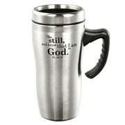 Be Still and Know  Stainless Steel Travel Mug With Handle - Psalm 46:10