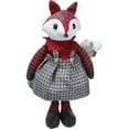 thumbnail image 2 of Northlight 16.5" Plaid Country Girl Fox Tabletop Figure - Red/Gray, 2 of 2