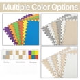 thumbnail image 6 of FlooringInc's Rainbow & Natural Harmony Playmat - Kid Safe Foam Floor Tiles with Removable Edges - 2'x2', 1/2" Thick (Earthy, 6 Tile Pack), 6 of 9