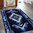 thumbnail image 2 of 3'x5' Area Rugs, Boho Navy Blue Grey Indoor Outdoor Area Rug for Living Room Bedroom, Ethnic Geometric Southwestern Retro Washable Bathroom Rugs Kitchen Floor Carpet Mats Home Decor Aesthetic, 2 of 8