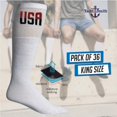 thumbnail image 6 of 36 Pairs Of Yacht & Smith 30 Inch Wholesale Men's Long Tube Socks, Cotton Sport Tube Socks Size 10-13 (White USA), 6 of 7