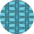 thumbnail image 1 of Ahgly Company Machine Washable Indoor Round Transitional Glacial Blue Ice Blue Area Rugs, 7' Round, 1 of 7