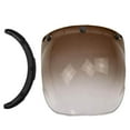 thumbnail image 4 of thinsony Open Face Helmet Visor Motorcycle Helmet Bubble Visor PC Lens Dark Brown, 4 of 8
