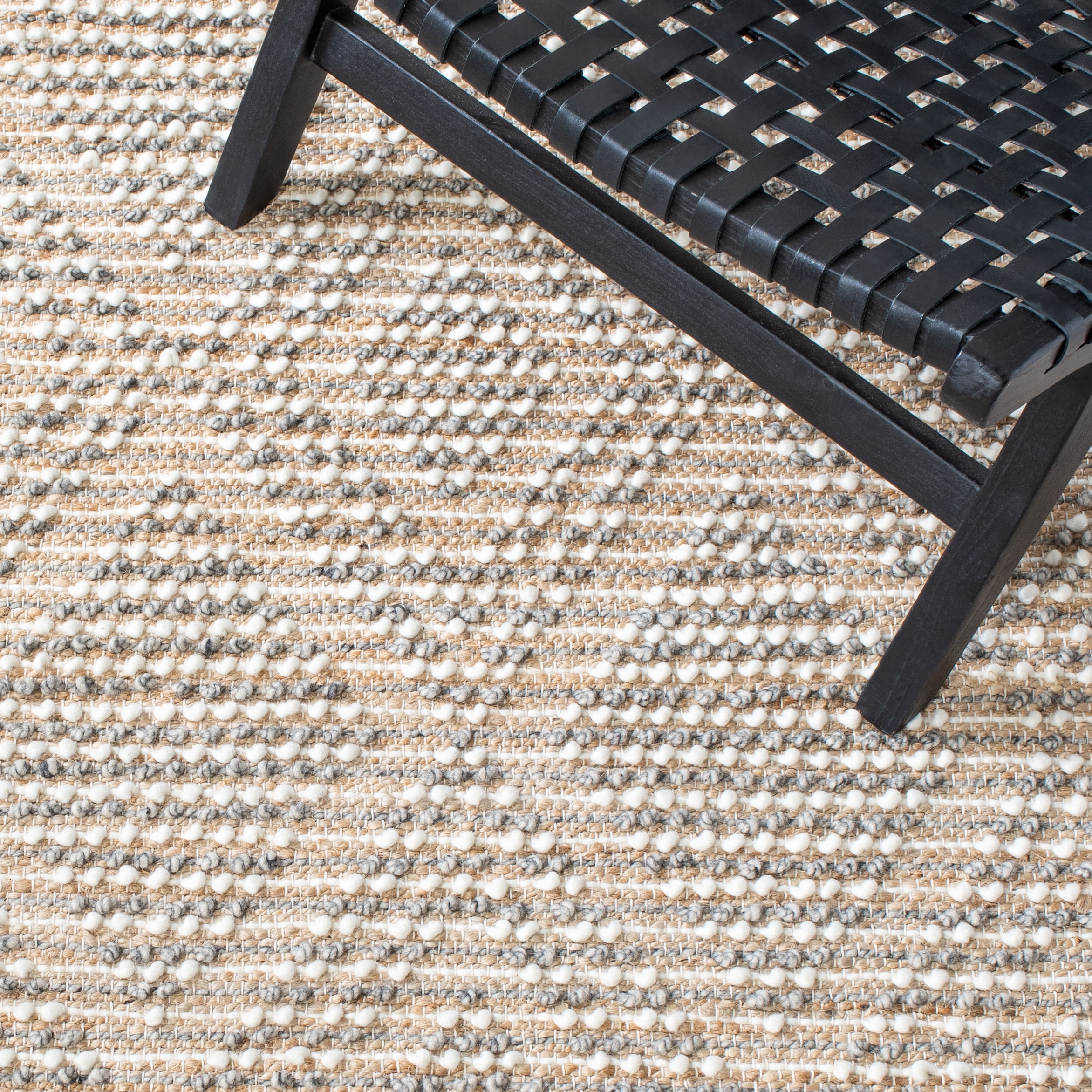 SAFAVIEH Natura Britta Diamond Area Rug, Natural/Grey, 8' x 10'