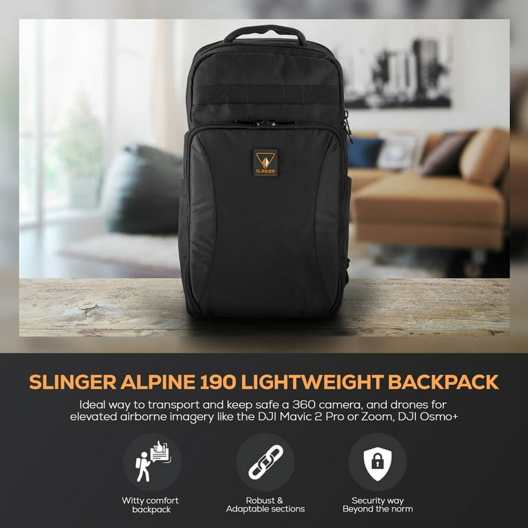 Slinger Alpine 190 Lightweight Camera, Laptop and Drone Backpack