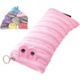 thumbnail image 4 of Estuche con cremallera para lápices con forma de oruga para niños, bonito estuche para guardar útiles escolares, estuche portátil con cremallera para niños, estuche rosa con oruga, 4 of 4