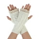 thumbnail image 1 of Guantes Tejidos Unisex uxcell Sin Dedos Acanalado Blanco Una Talla, 1 of 6