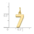 thumbnail image 2 of 14k Yellow Gold Casted Small Polished Number 7 Charm, 2 of 3