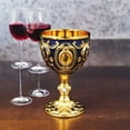 thumbnail image 4 of Vintage Brass Chalice Cup - Handcrafted Embossed Goblet for , Communion & Weddings - Style Decorative Drinking Cup with Royal Design, 4 of 9
